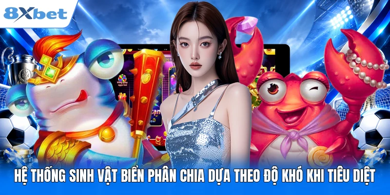 Bắn Cá Hải Vương – Chinh Phục Quỹ Thưởng 300x Khủng Có 1 0 2 Hệ thống sinh vật biển phân chia dựa theo độ khó khi tiêu diệt